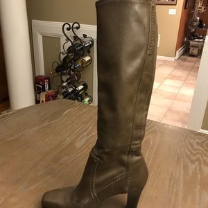 Olive color boots size 7.